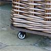 RECTANGLE FRENCH BASKET WITH WHEELS LARGE