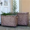 RECTANGLE FRENCH BASKET WITH WHEELS LARGE