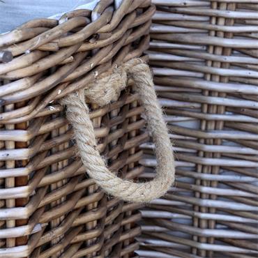 RECTANGLE FRENCH BASKET WITH WHEELS SMALL