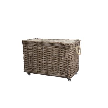 RECTANGLE FRENCH BASKET WITH WHEELS SMALL