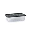 42L  CURVED  UNDERBED STORAGE BOX CLEAR WITH BLACK LID