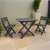 FOLDABLE ANTHRACITE BISTRO SET