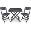 FOLDABLE ANTHRACITE BISTRO SET