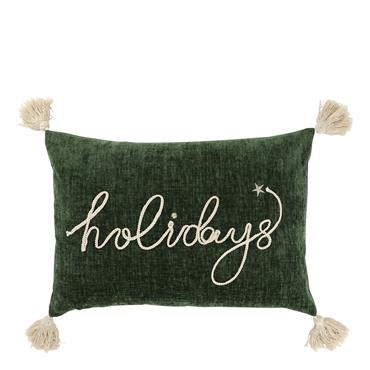 HOLIDAYS GREEN CUSHION