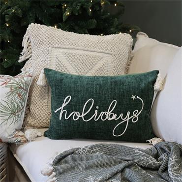 HOLIDAYS GREEN CUSHION