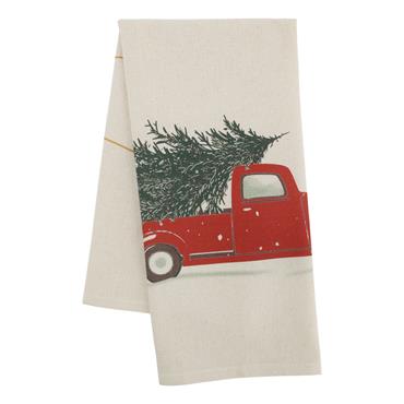 CHRISTMAS CAR TEA TOWEL