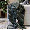 GREEN STRIPE AIX THROW 150CM