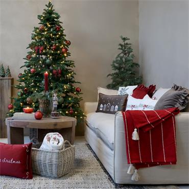 RED STRIPE AIX THROW 150CM