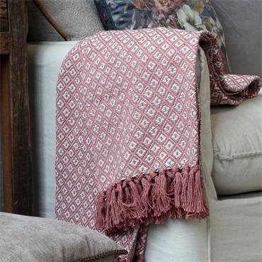 PINK AIX THROW OF SURPLUS YARN 150CM