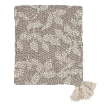 LEAF PRINT AIX THROW OF SURPLUS YARN 150CM