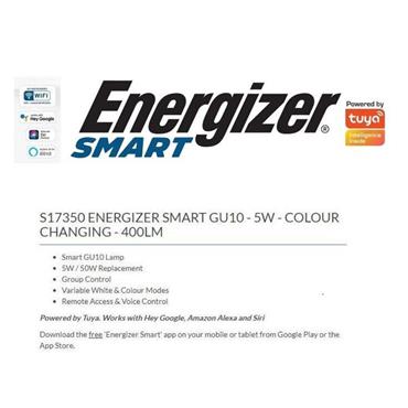 ENERGIZER SMART BULB 5W LED GU10
