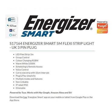 ENERGIZER SMART LED 5 METRE FLEXI STRIP