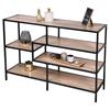 SHELF UNIT WOOD & METAL H76CM