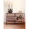 SHELF UNIT WOOD & METAL H76CM