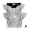 BUTTTERFLY CLIP FABRIC GLITTER 12CM