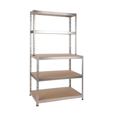 GALVANISED BOLTLESS SHELVING SHELF AND WORKBENCH