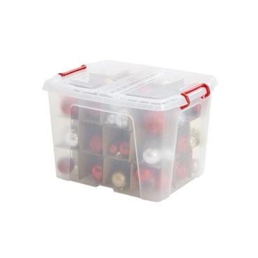 CHRISTMAS BAUBLE BOX WITH 36 DIVIDERS 40L