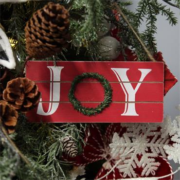 20CM WOODEN NOEL OR JOY SIGN