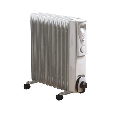 11FIN WHITE OIL FILLED RADIATOR WITH TIMER 2500W