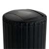 MINAS SWING BIN 3LTR BLACK RIBBED