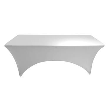 WHITE SPANDEX TABLE COVER
