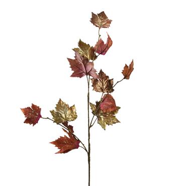 METALLIC CHAMPAGNE LEAF STEM 90CM