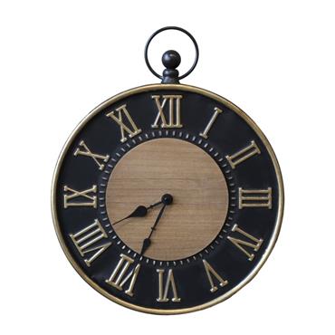 WALL CLOCK BLACK D35CM
