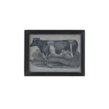 COW MOTIF IN BLACK FRAME