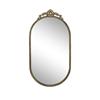 ANTIQUE BRASS MIRROR WITH PEARL EDGE H98CM