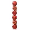 LUXURY PACK OF SHATTERPROOF 15CM BAUBLES RED MIX