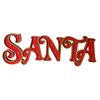 GOLD RED METAL SANTA SIGN 91CM