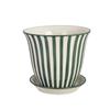 MIRIAM POT DARK GREEN STRIPE 22CM