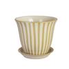 MIRIAM POT YELLOW STRIPE 22CM
