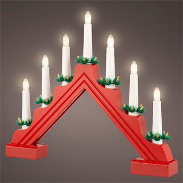 BATTERY RED ARCH WINDOW CANDLE
