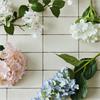 HYDRANGEA STEM OFF WHITE 66CM