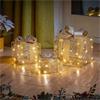GOLD WEAVE FAUX GIFT BOXES SET OF 3