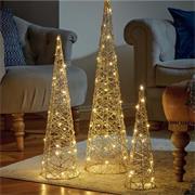 GOLD WEAVE TREEBELISKS SET OF 3