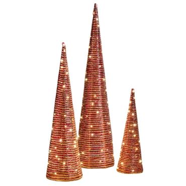 REDGOLD BRAID TREEBELISKS SET OF 3