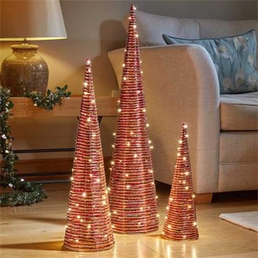 REDGOLD BRAID TREEBELISKS SET OF 3