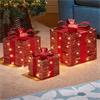 REDGOLD BRAID FAUX GIFT BOXES SET OF 3