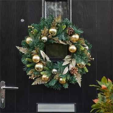 BAUBLY WREATH 60CM GOLD