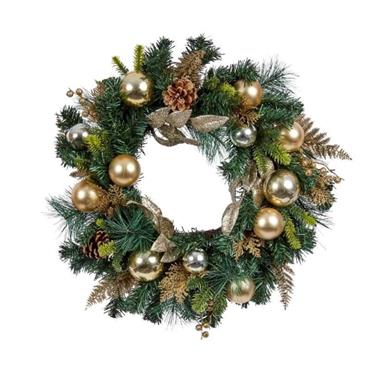 BAUBLY WREATH 60CM GOLD