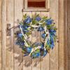 SAPPHIRE SNOW WREATH 60CM