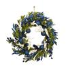 SAPPHIRE SNOW WREATH 60CM