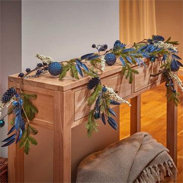 SAPPHIRE SNOW GARLAND 180CM