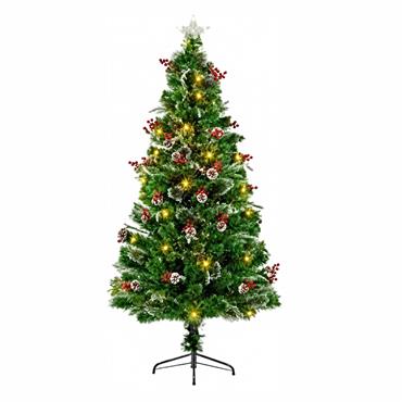 FIBRE OPTIC SNOW TIPPED XMAS TREE 1.8MTR