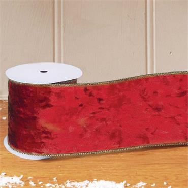 89MM DELUXE VELVET RIBBON 3M RED