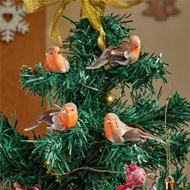CLIP ON ROBINS SET OF 4