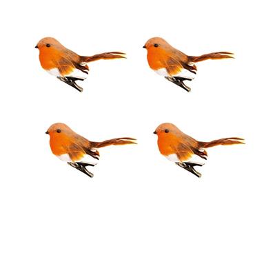 CLIP ON ROBINS SET OF 4