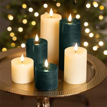 SET OF 3 REALISTIC LED WAX CANDLES